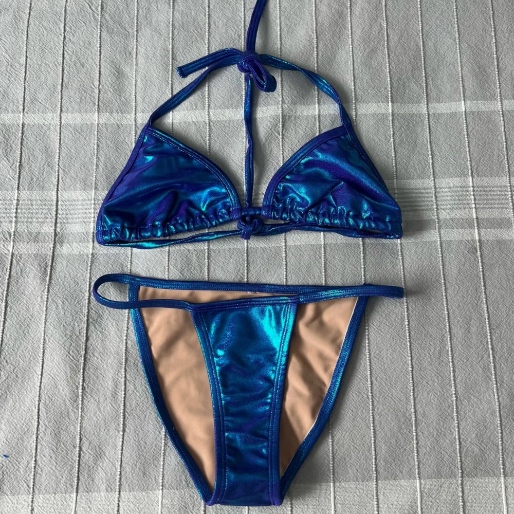 NEW HEROINE SPORT MARA BIKINI TOP & BOTTOM SET AZUL BLUE